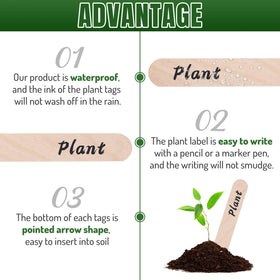Whaline double-sided writable garden tag with ample writing space.
