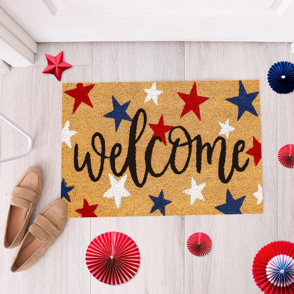 Whaline non-slip entrance mat protects floors and catches dirt at the door.