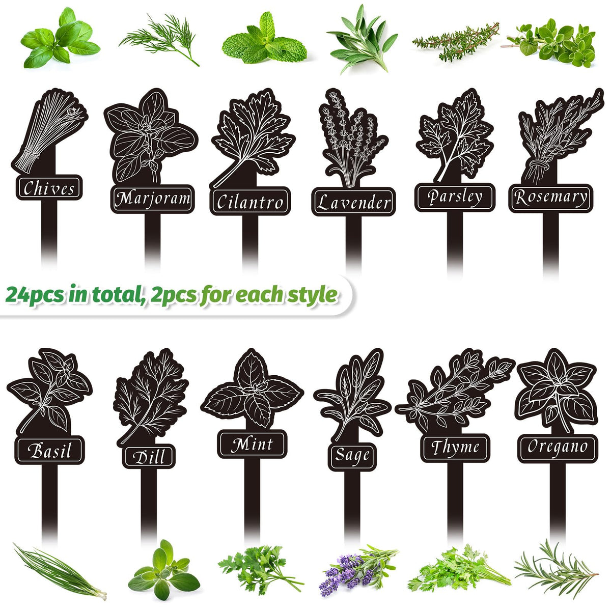 Whaline plant tags are waterproof and durable for outdoor use.