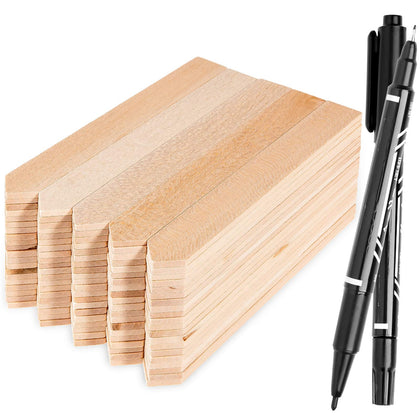 Whaline wooden plant labels pointed markers for precise garden labeling