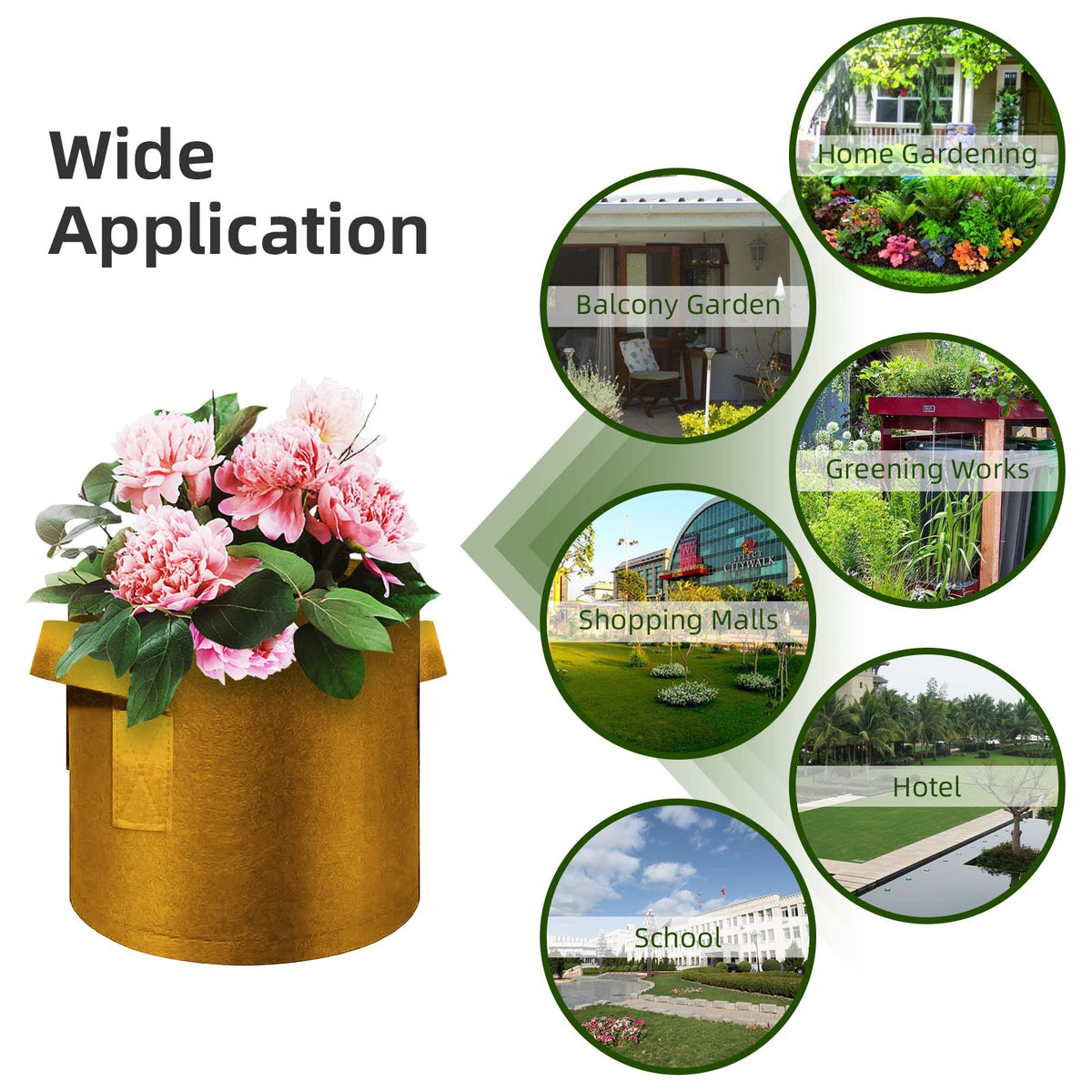 WHATWEARS balcony garden bags designed for small spaces promote neat organization and easy watering.