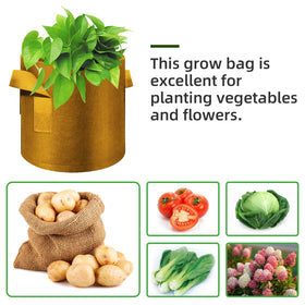WHATWEARS versatile 10-gallon planters suit potatoes, cucumbers, peppers, and greens.
