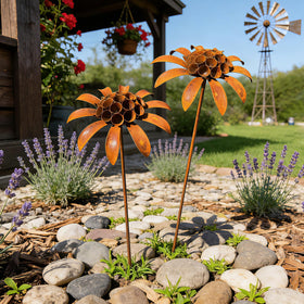 WHBIMGOOO garden stake flower bed decoration brightens spaces