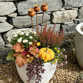 WHBIMGOOO metal flowers outside patio-display stake for curb appeal.