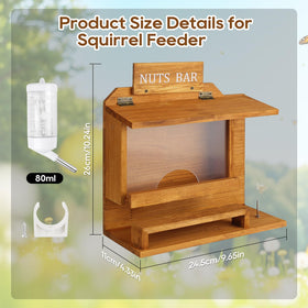 WHEARTED large-capacity feeder holds nuts and chestnuts for visiting wildlife.