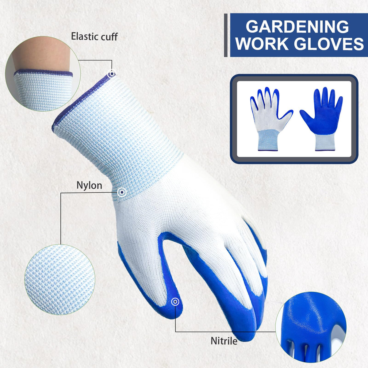 WHEATHUSK oil and water resistant coating enhances grip in messy conditions.