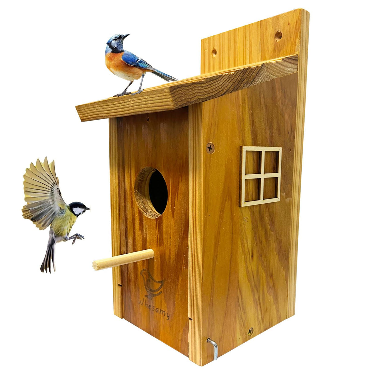 Whesamy Backyard bird house gift-ready for bird lovers.