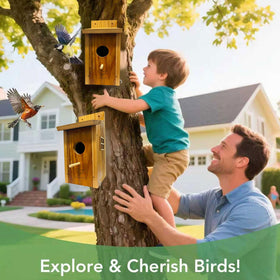 Whesamy Predator-protection entrance helps keep nesting safe and secure.