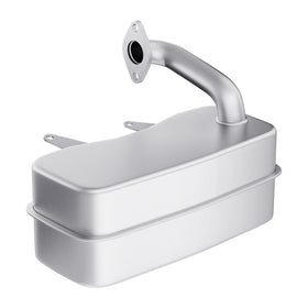 WHFZN exhaust muffler close-up highlighting rugged steel construction for lawn tractors