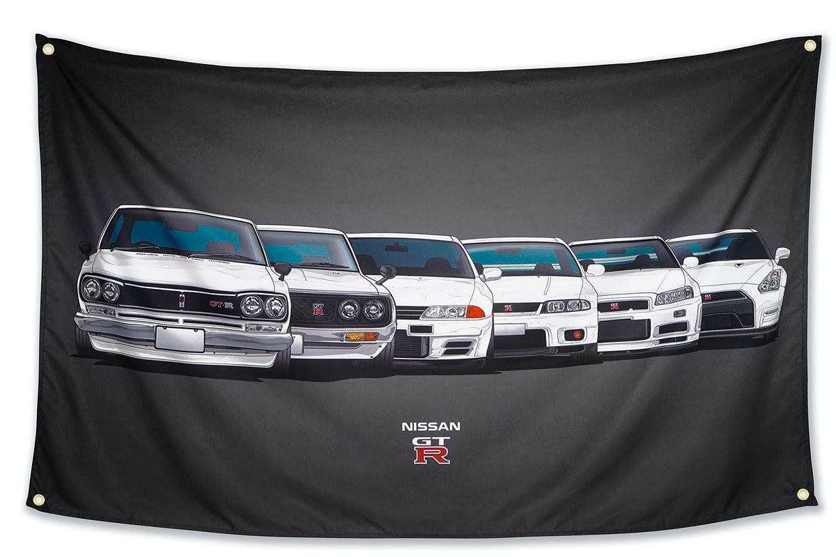 WHGJ GTR flag on flagpole, durable 3x5 ft outdoor display.