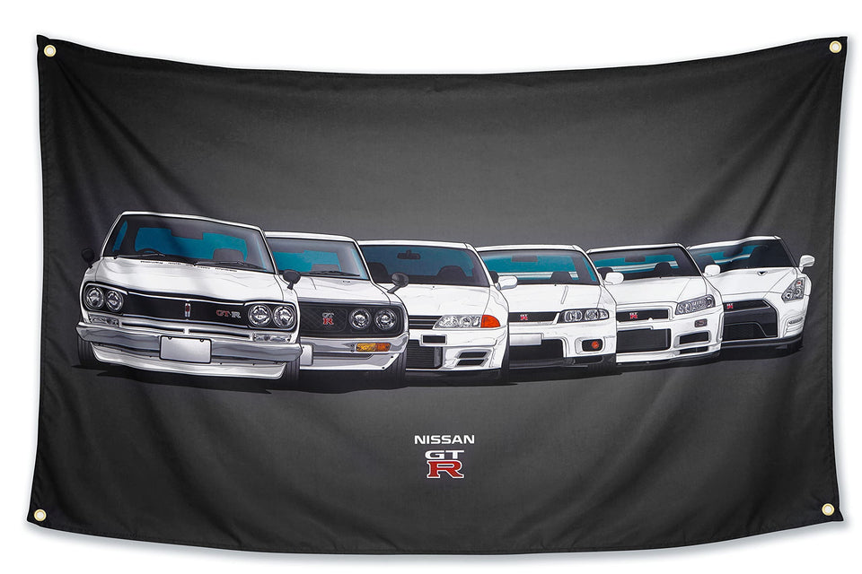 WHGJ GTR flag on flagpole, durable 3x5 ft outdoor display.