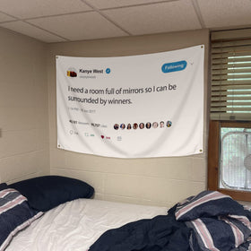 WHGJ Kanye flag durable polyester banner for long-lasting use