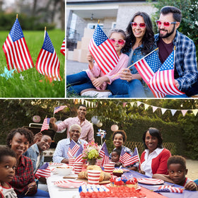 WHGJ mini flags perfect for cakes, graves, and welcome home celebrations.