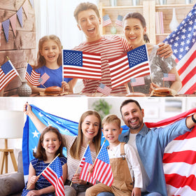 WHGJ no-assembly-needed flags simplify quick patriotic displays.