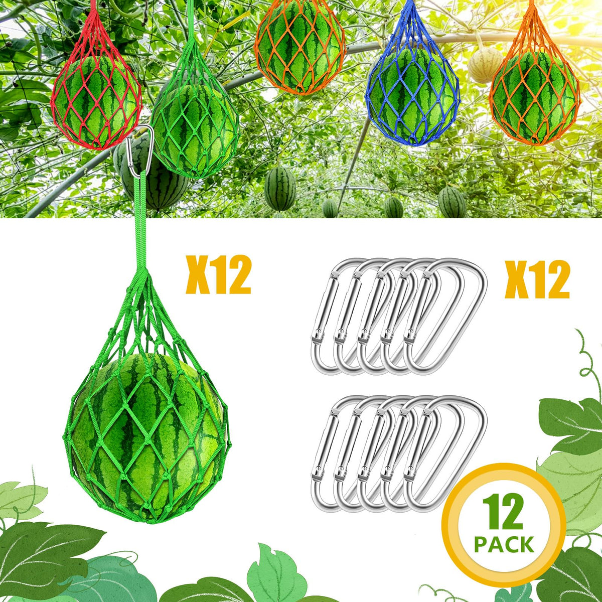 WhistenFla melon hammock pocket design conforms to melon curves for even growth.