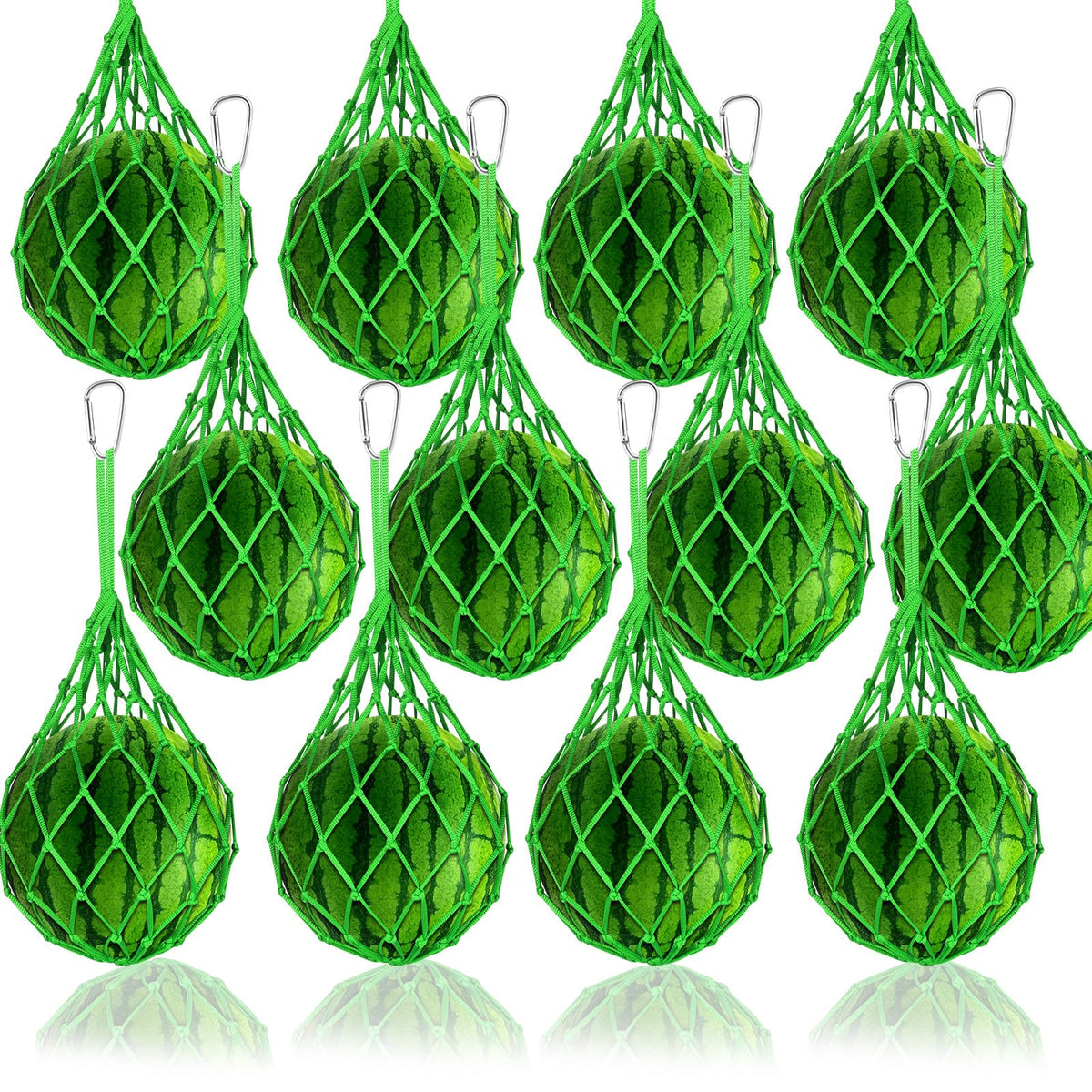 WhistenFla melon hammock cradle net supports round melons and prevents ground contact.