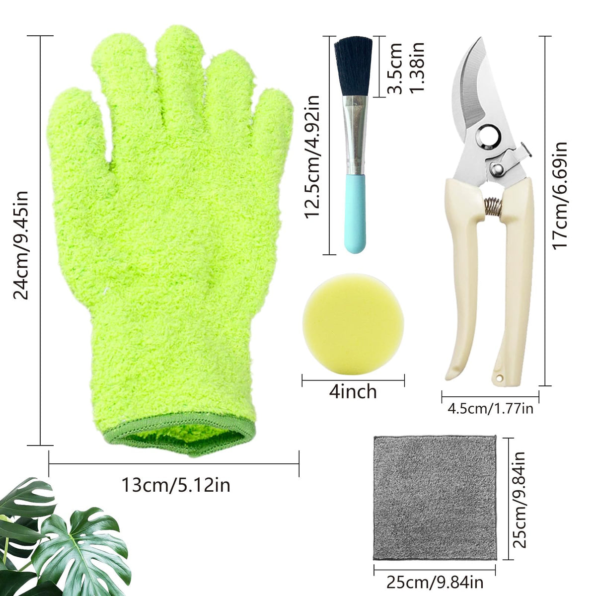 WHISURN microfiber gloves for leaf shine promote healthy-looking foliage