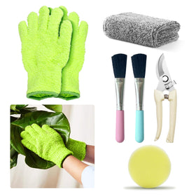 WHISURN microfiber gloves for plant dusting protect leaves while removing dust gently