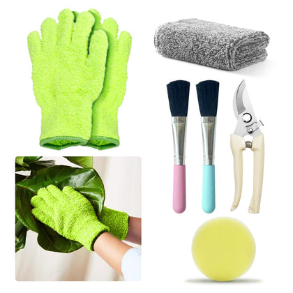 WHISURN microfiber gloves for plant dusting protect leaves while removing dust gently