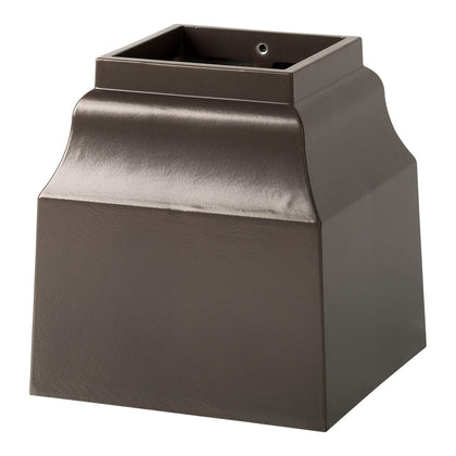 Whitehall Cascade Bronze Mailbox Post Base Cuff closeup showing durable finish for curb appeal.
