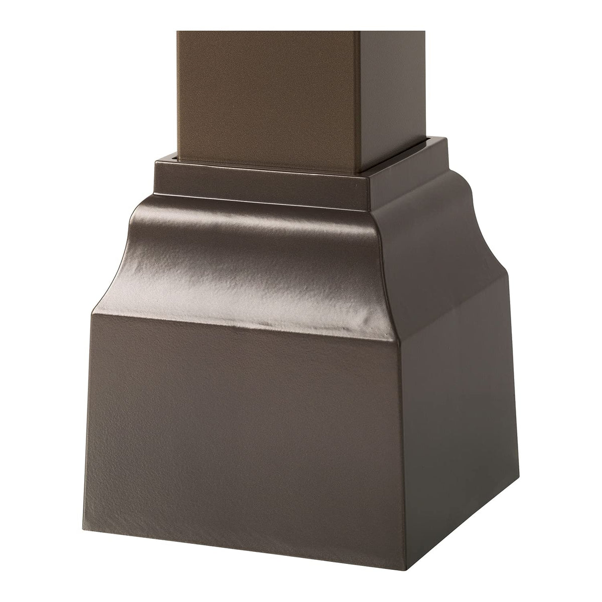 Whitehall Cascade Bronze Post Base Cuff on curb enhances durability and timeless style.