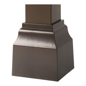 Whitehall Cascade Bronze Post Base installed with Capitol mailbox for a cohesive exterior.