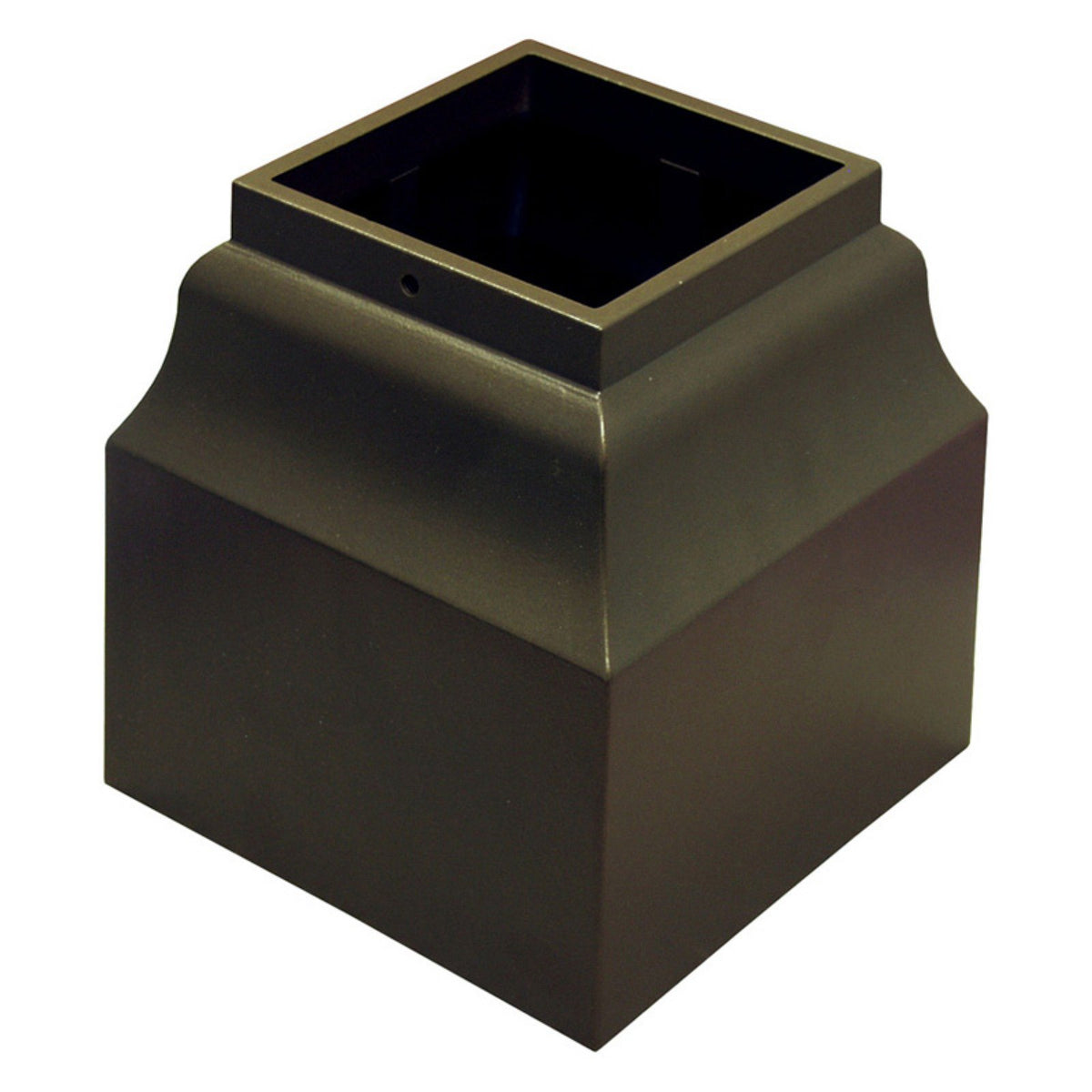 Whitehall Cascade mailbox post cuff base — close-up shows weather-ready construction for outdoors.