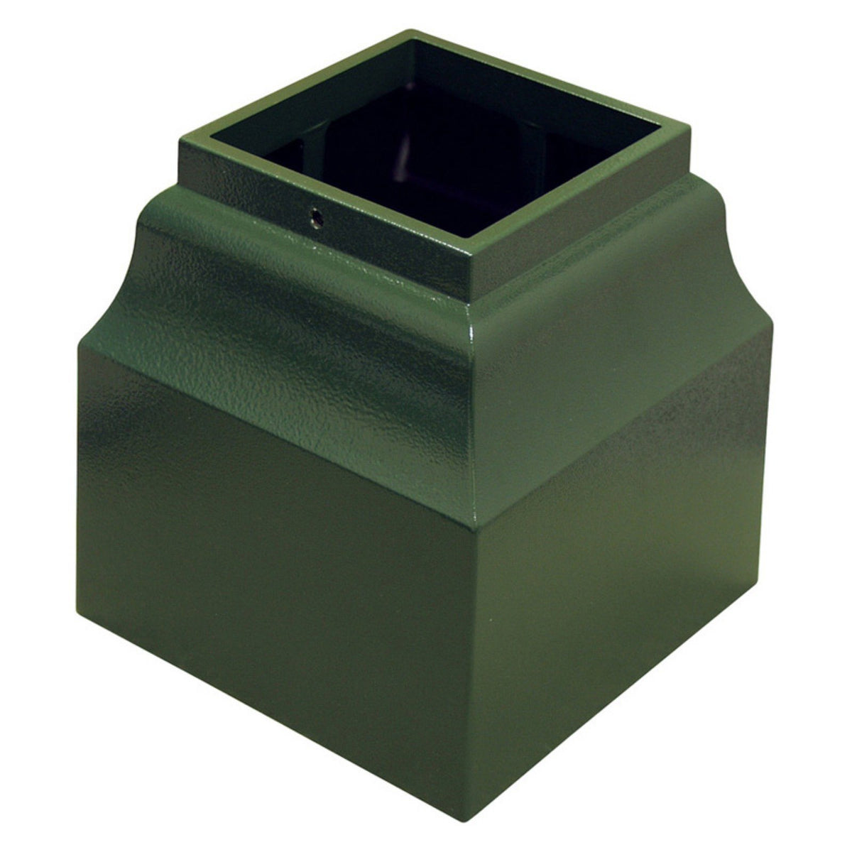 Whitehall Cascade mailbox post cuff base — side view highlights integrated design with Capitol mailbox.