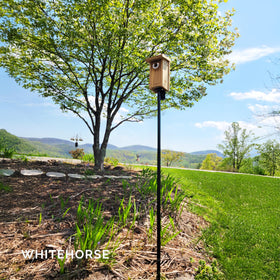 WHITEHORSE bird feeder pole wind resistance, ideal for secure feeder mounting