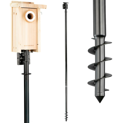 WHITEHORSE bird house pole for outdoor use, sturdy against strong winds and weather