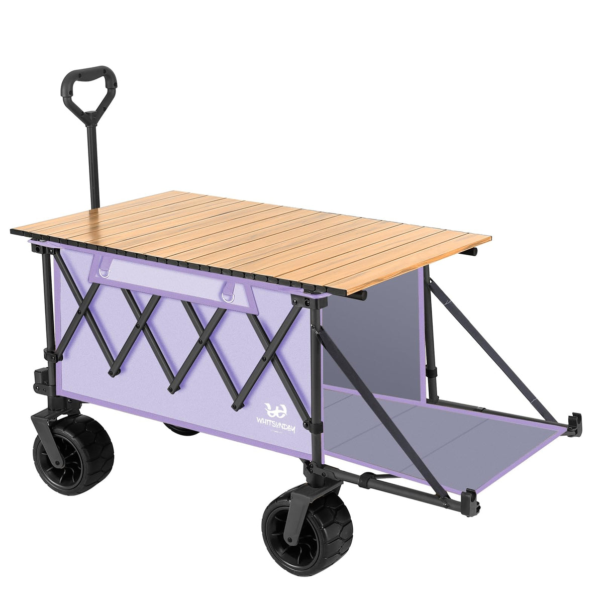 Whitsunday collapsible wagon table plate helps you set up a mobile surface while traveling.