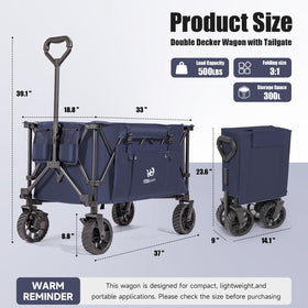 Whitsunday folding wagon table board providing a stable outdoor surface