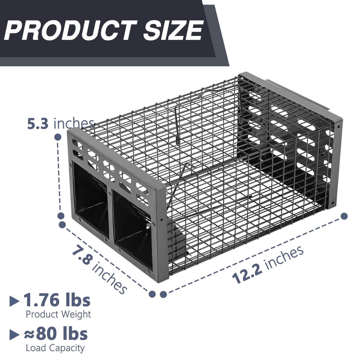 WHJIACHU rat trap one-way entry illustrates continuous capture capability.