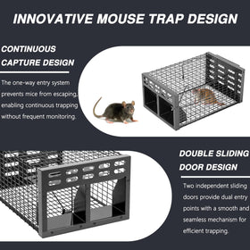 WHJIACHU rat trap with steel core construction resists rust.
