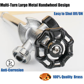 WHK 3/4 inch GHT outlet connects standard hoses for convenient watering.