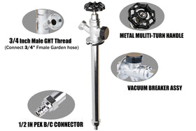 WHK sillcock with a multi-turn handle for precise control