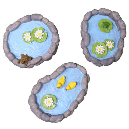 Whlo4U duck pond ornament adds whimsy to a fairy garden.