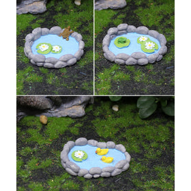 Whlo4U resin fairy garden kit offers durable, detailed display.