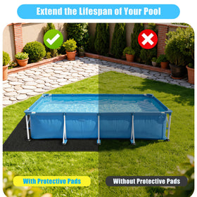 Whmayai easy-trim fit pad adapts to different rectangular pool sizes.