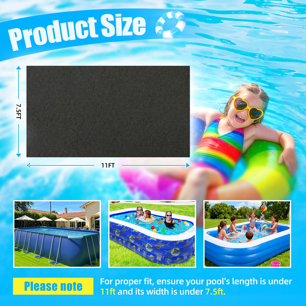 Whmayai heavy-duty felt underlay shown as durable pool pad.