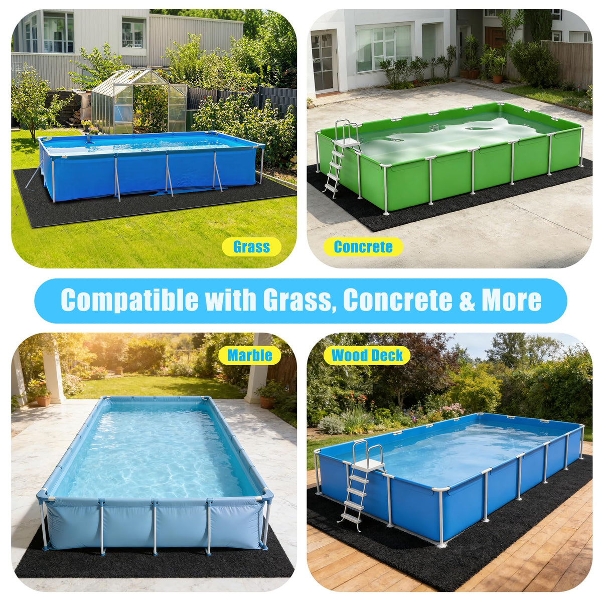 Whmayai multiuse pool pad doubles as ground cover and storage protector.
