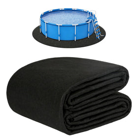 Whmayai pool liner pad 10ft round top view enhances liner protection and stability