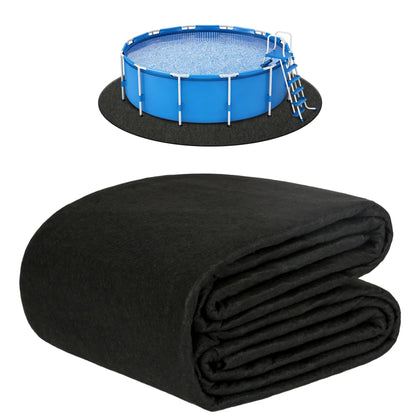 Whmayai pool liner pad 10ft round top view enhances liner protection and stability