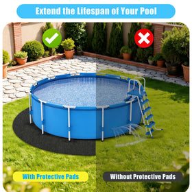 Whmayai pool liner pad easy-trim fit for round pools