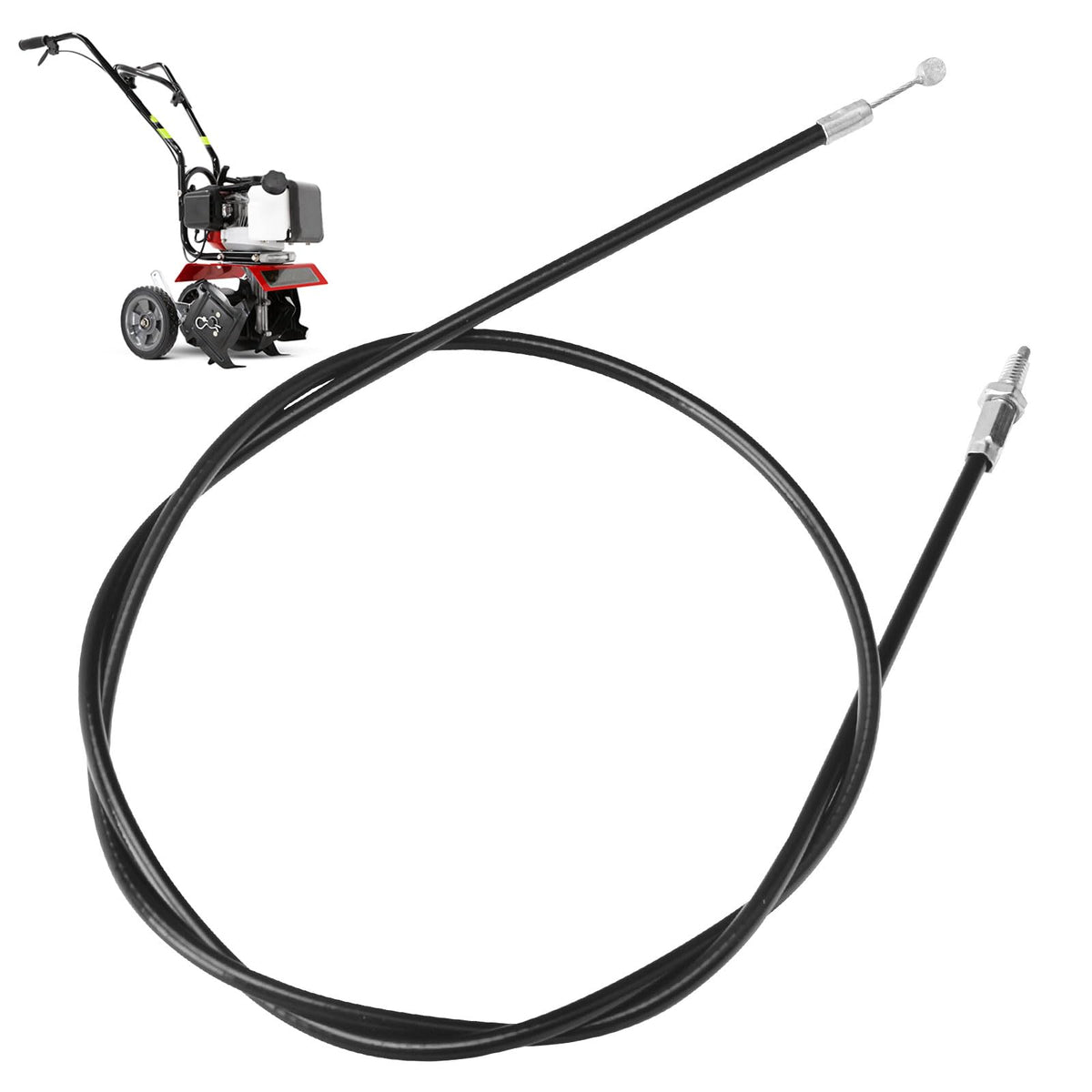 WHMYZHL 14645 throttle cable closeup shows durable core for precise throttle control.