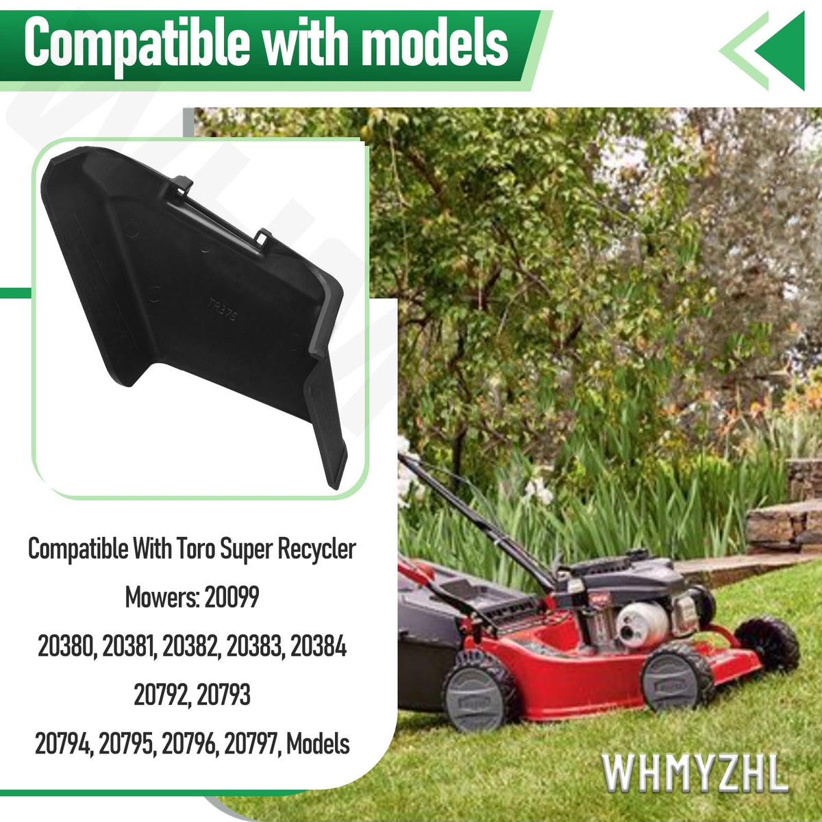 WHMYZHL clean discharge accessory keeps yard debris flowing smoothly.