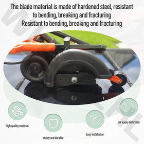 WHMYZHL Hardened steel edge blade resists bending during edging tasks.