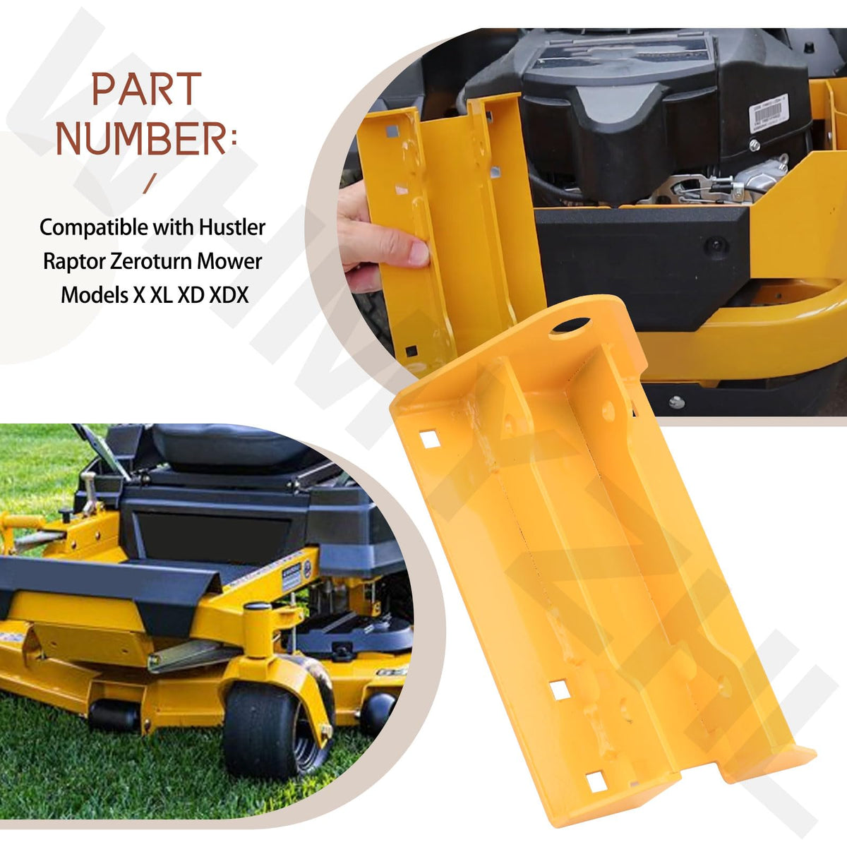 WHMYZHL Hitch Kit 127156 installation simplified for quick setup on Hustler mowers.
