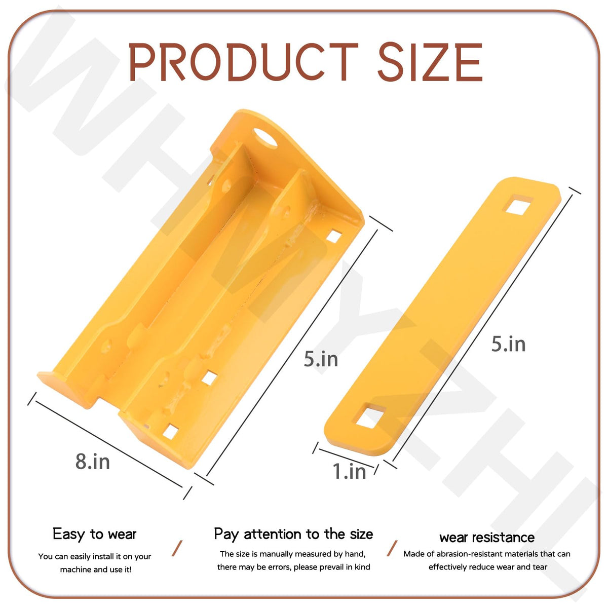 WHMYZHL Hitch Kit 127156 yellow finish detail adds visible durability for outdoor use.