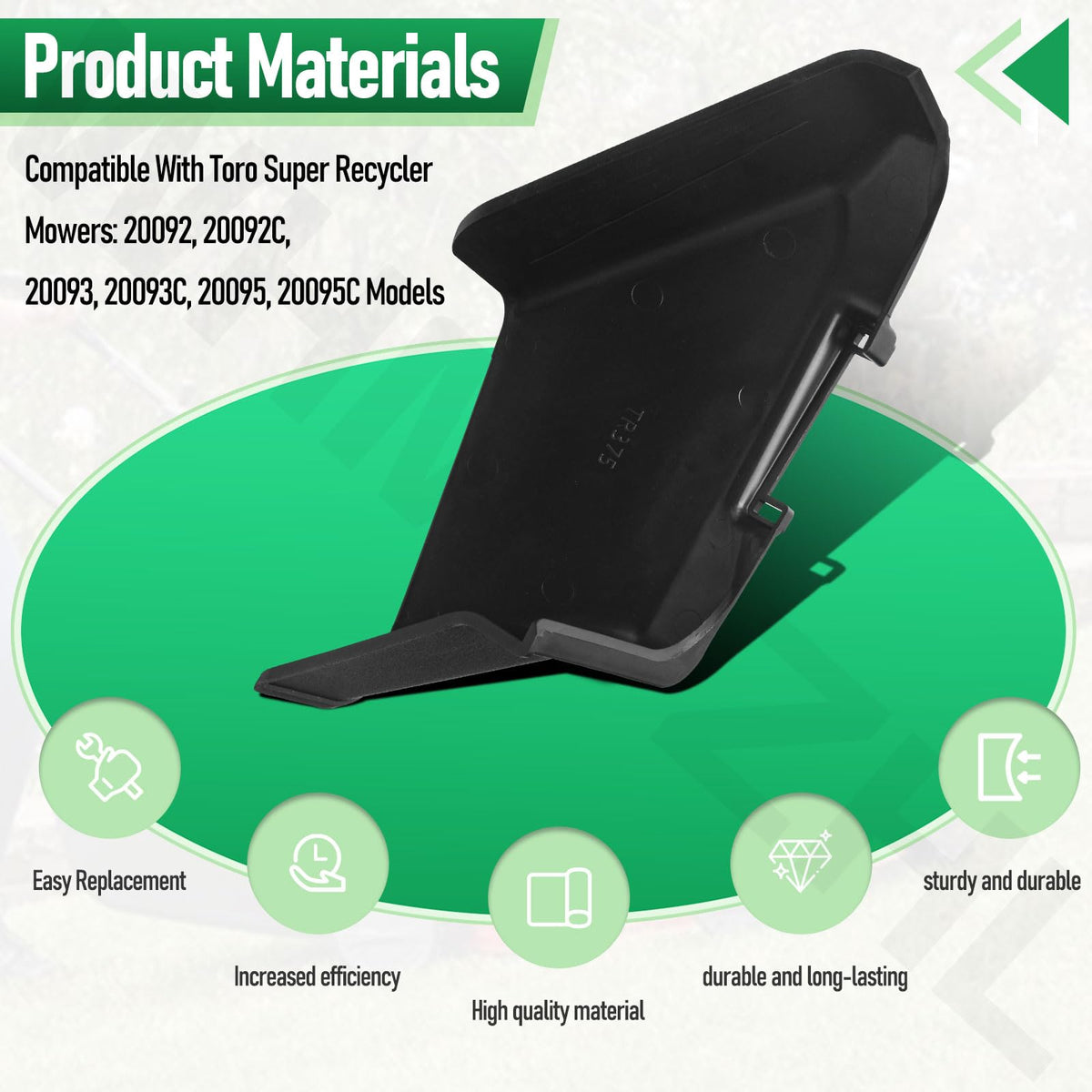 WHMYZHL packaged-replacement-chute ships ready-to-install for quick mower repairs.
